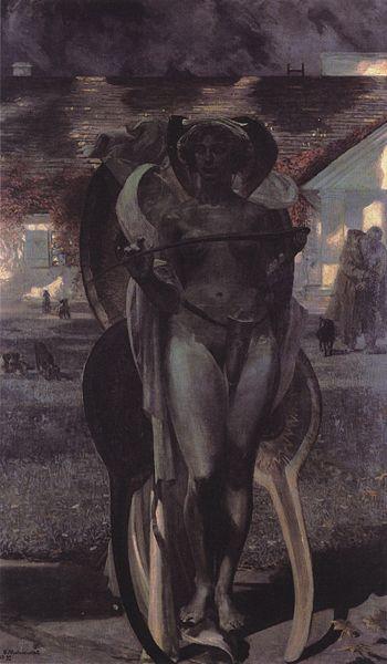 Malczewski, Jacek Maleczewski-Thanatos II oil painting picture